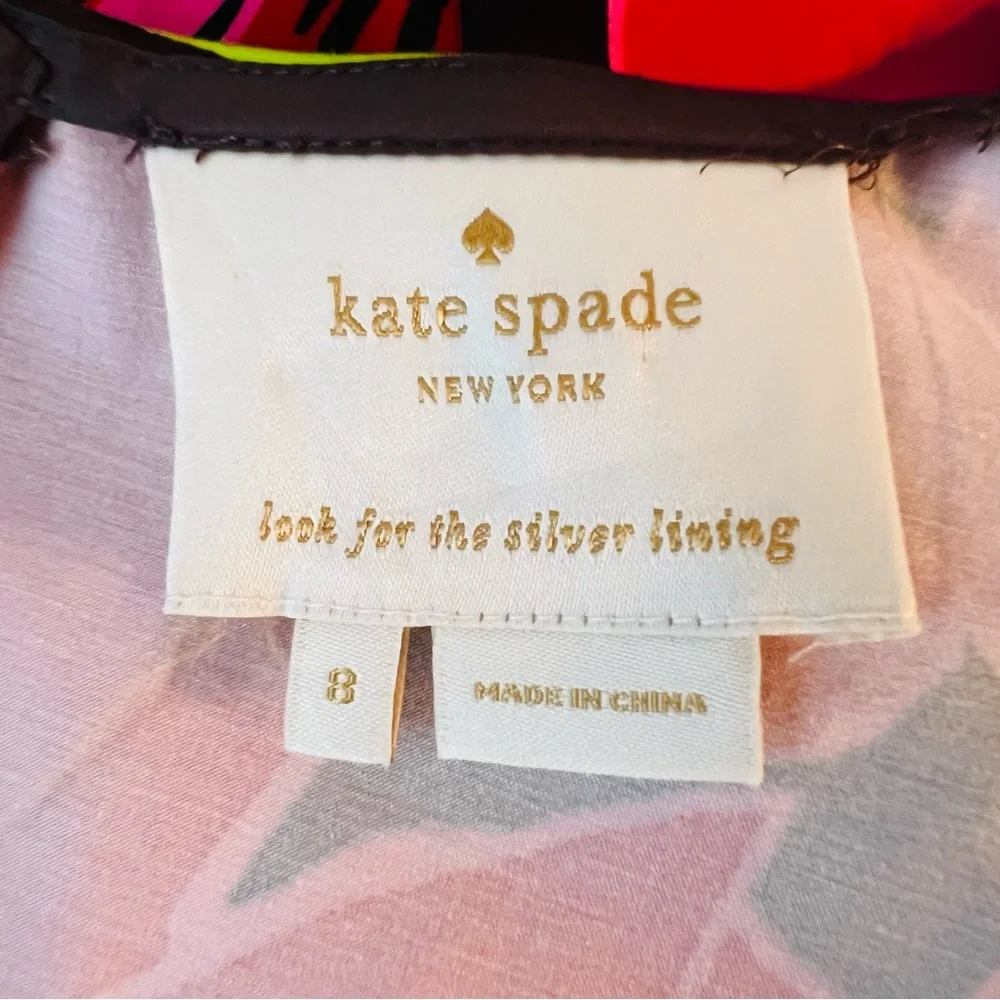 KATE SPADE NEW YORK NWOT Floral Snap Dragon Sheath Peplum Dress Size 8